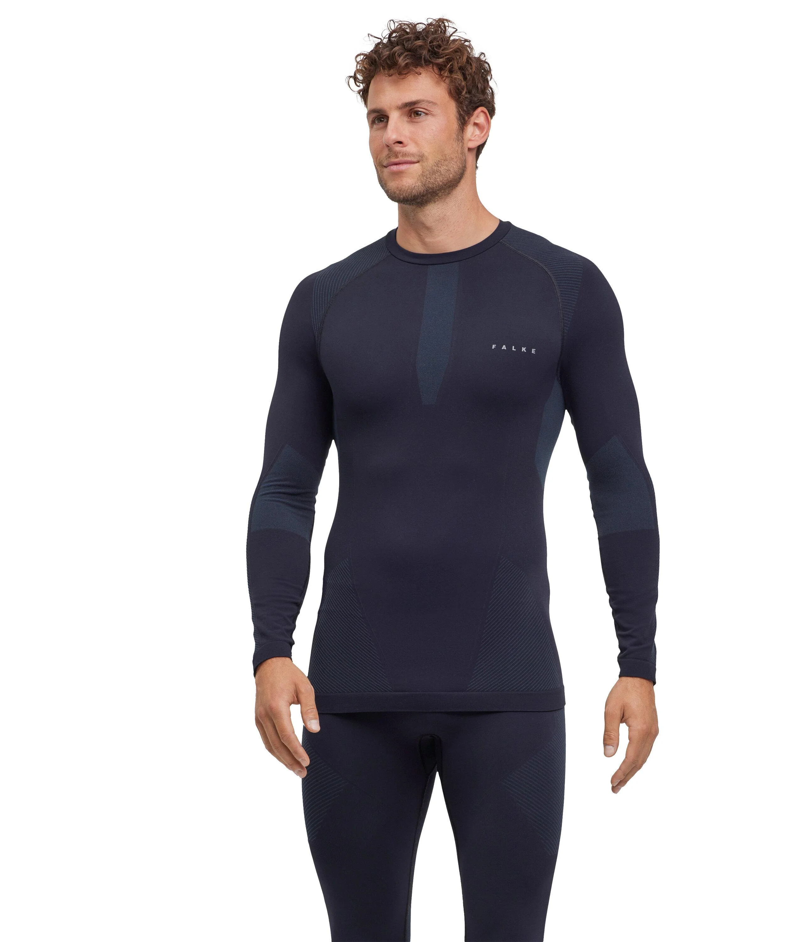 Falke Warm Crew Neck Base Layer Top in Black at Nordstrom - 1