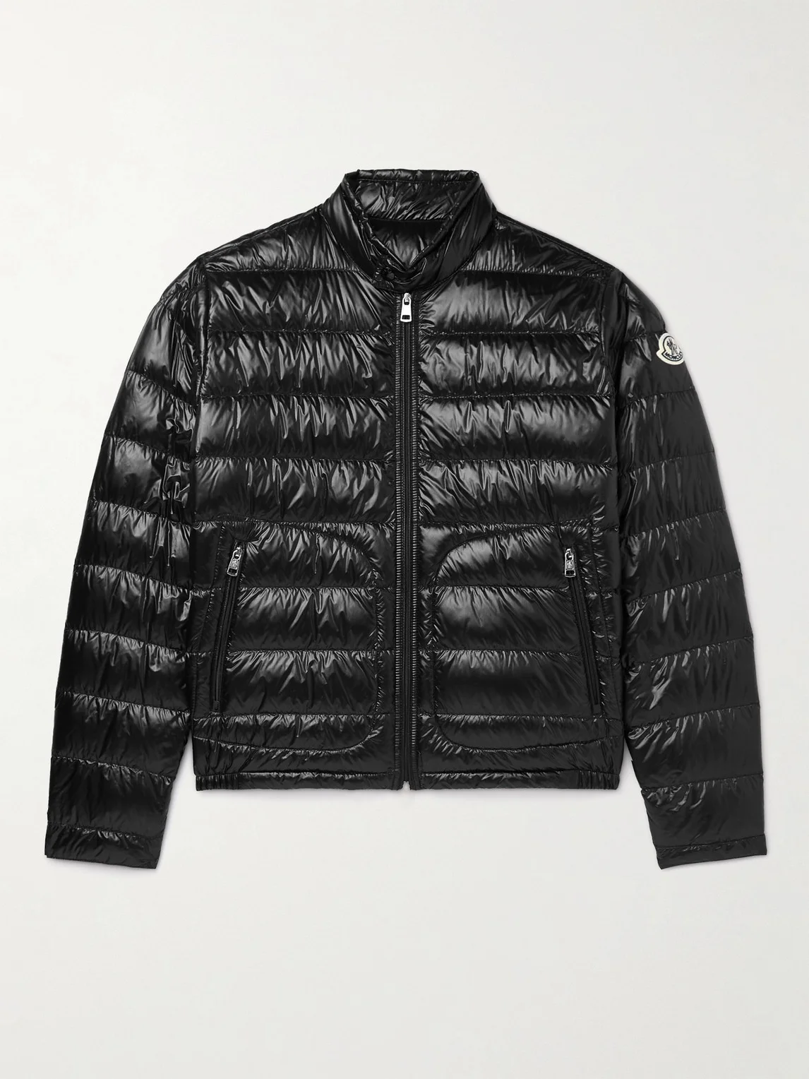 Acorus Logo-Appliquéd Quilted Glossed-Shell Down Jacket - 1