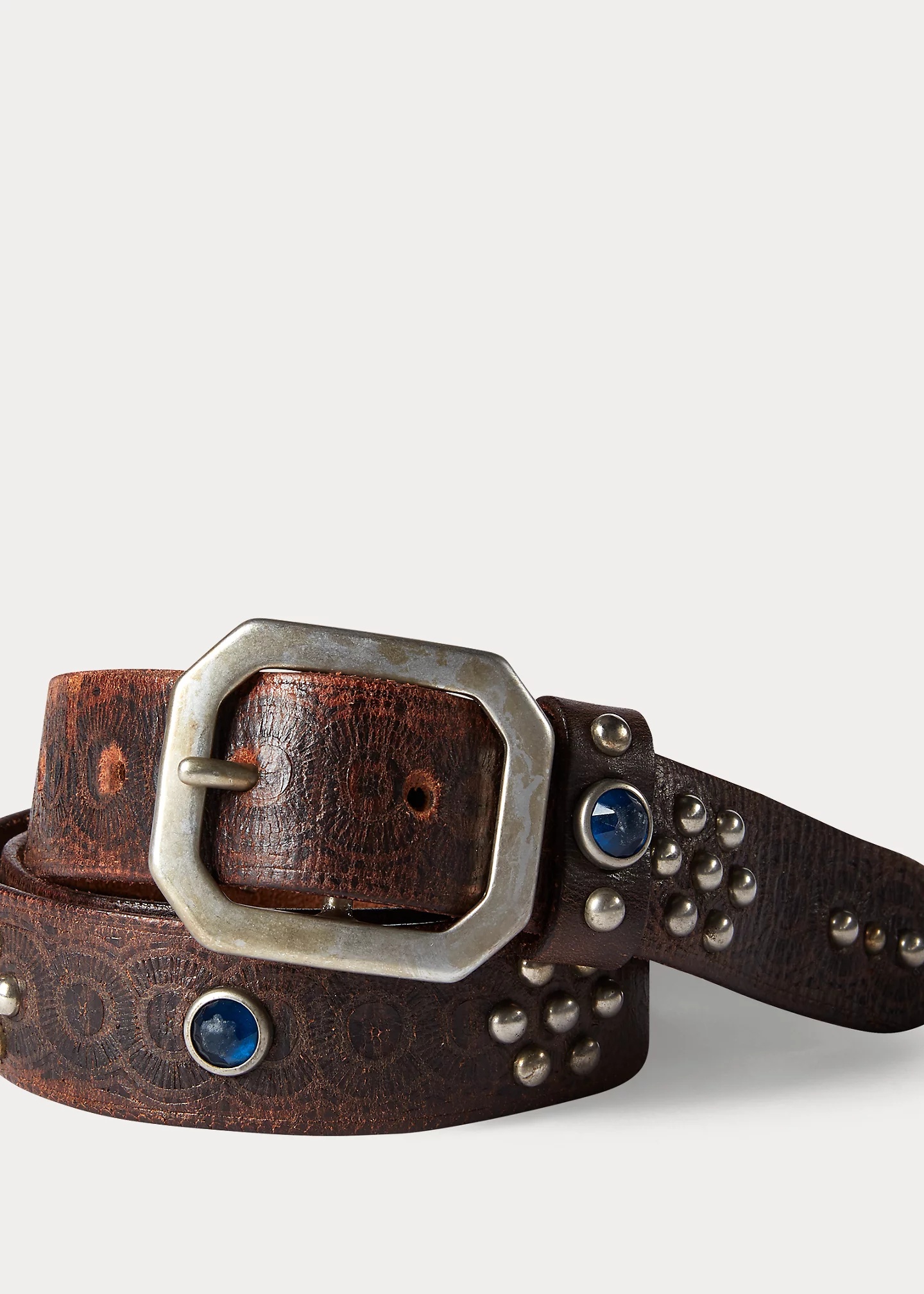 Studded Leather Belt - 4