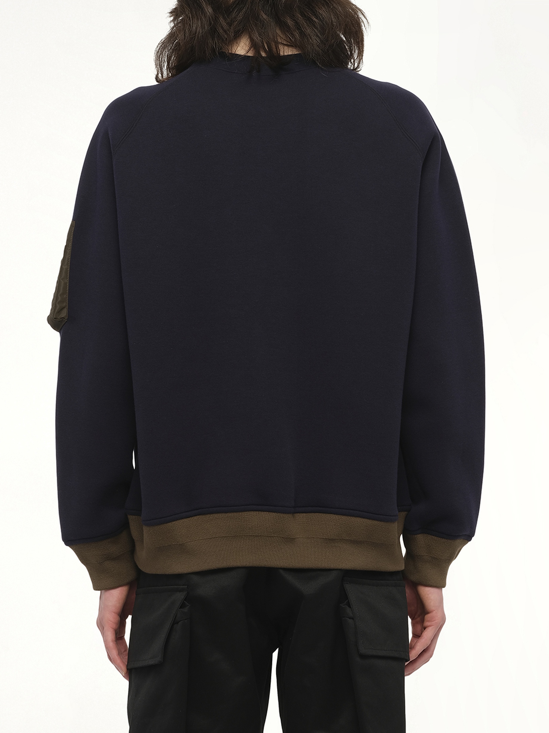 Sponge Sweat Pullover in Navy/Dark Khaki - 6