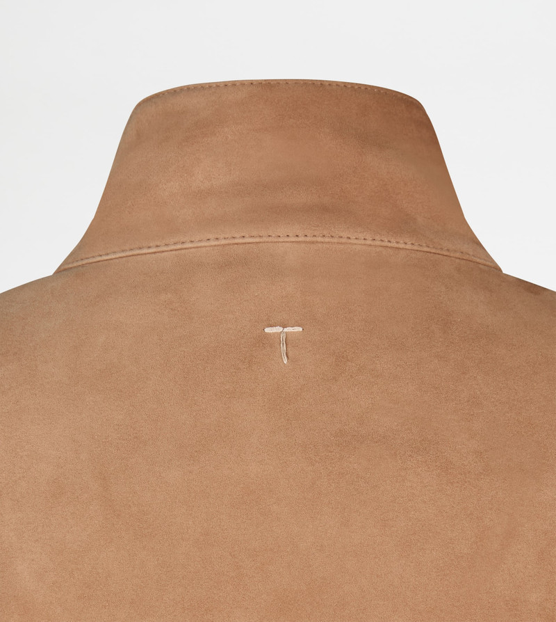 BOMBER JACKET IN PASHMY SUEDE - BEIGE 7