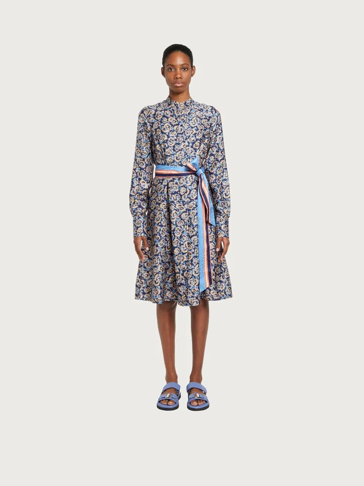ANIMAL PRINT SILK DRESS - 4