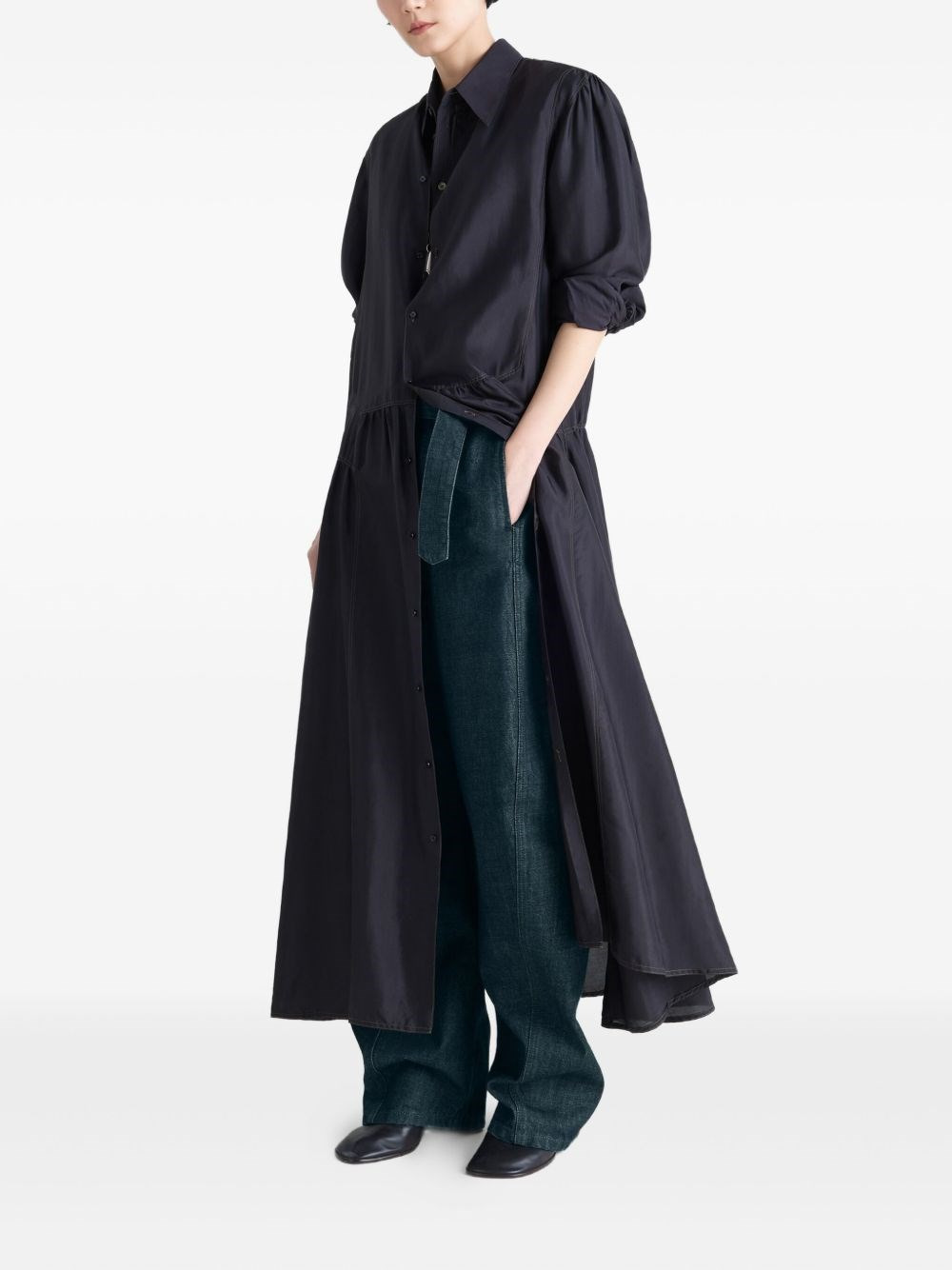 Twisted denim cotton jeans - 1