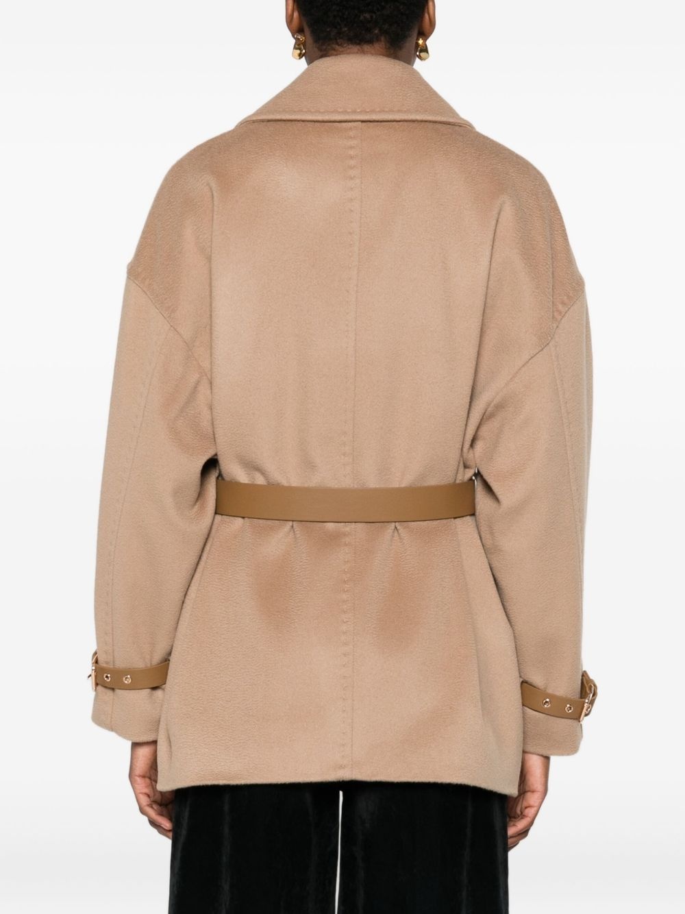 double-breasted belted coat - 4