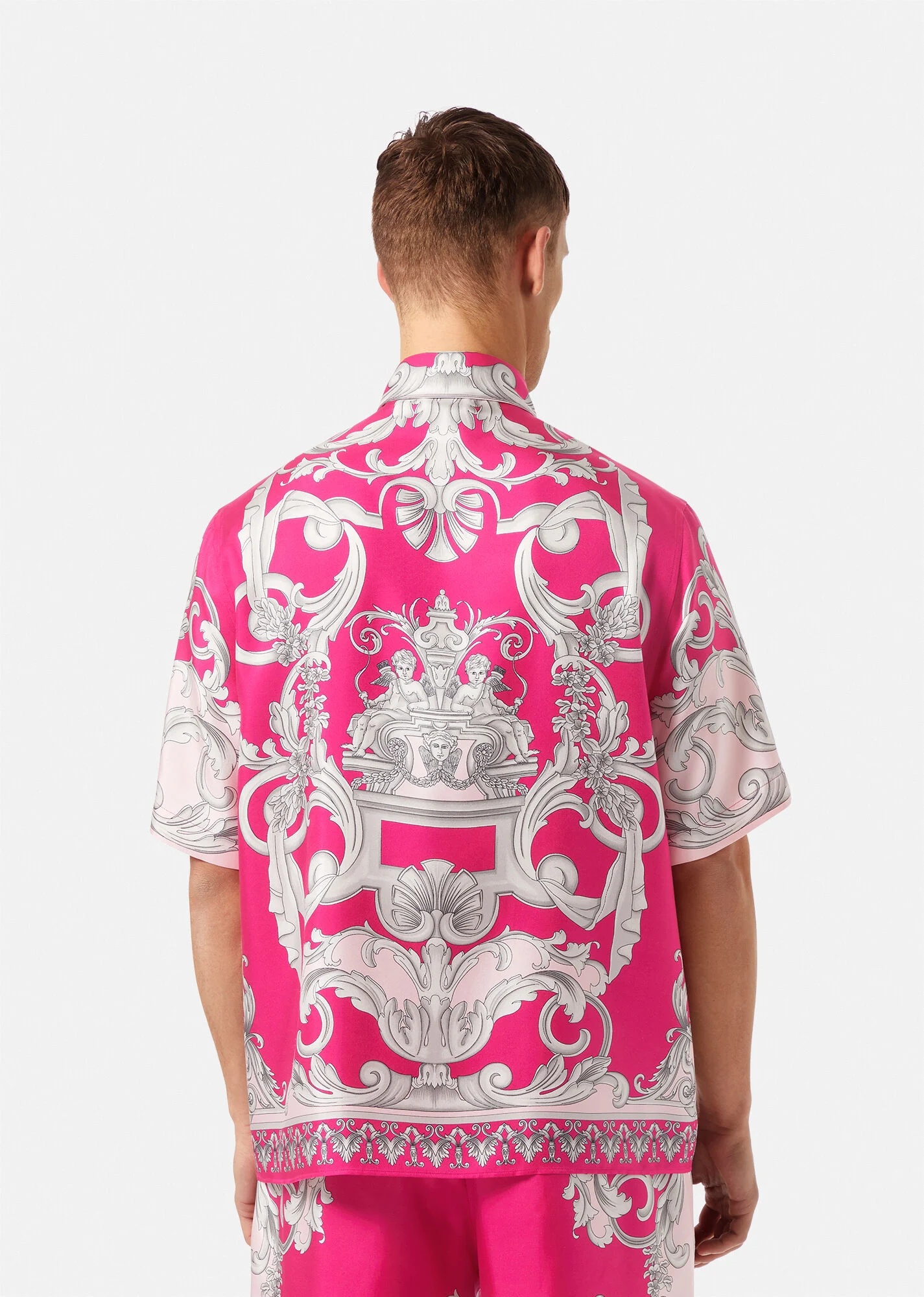 Silver Baroque Silk Shirt - 4