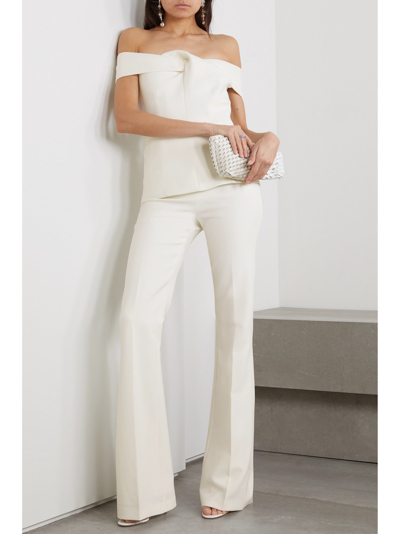 Safiyaa Alexa Stretch-crepe Flared Pants outlook