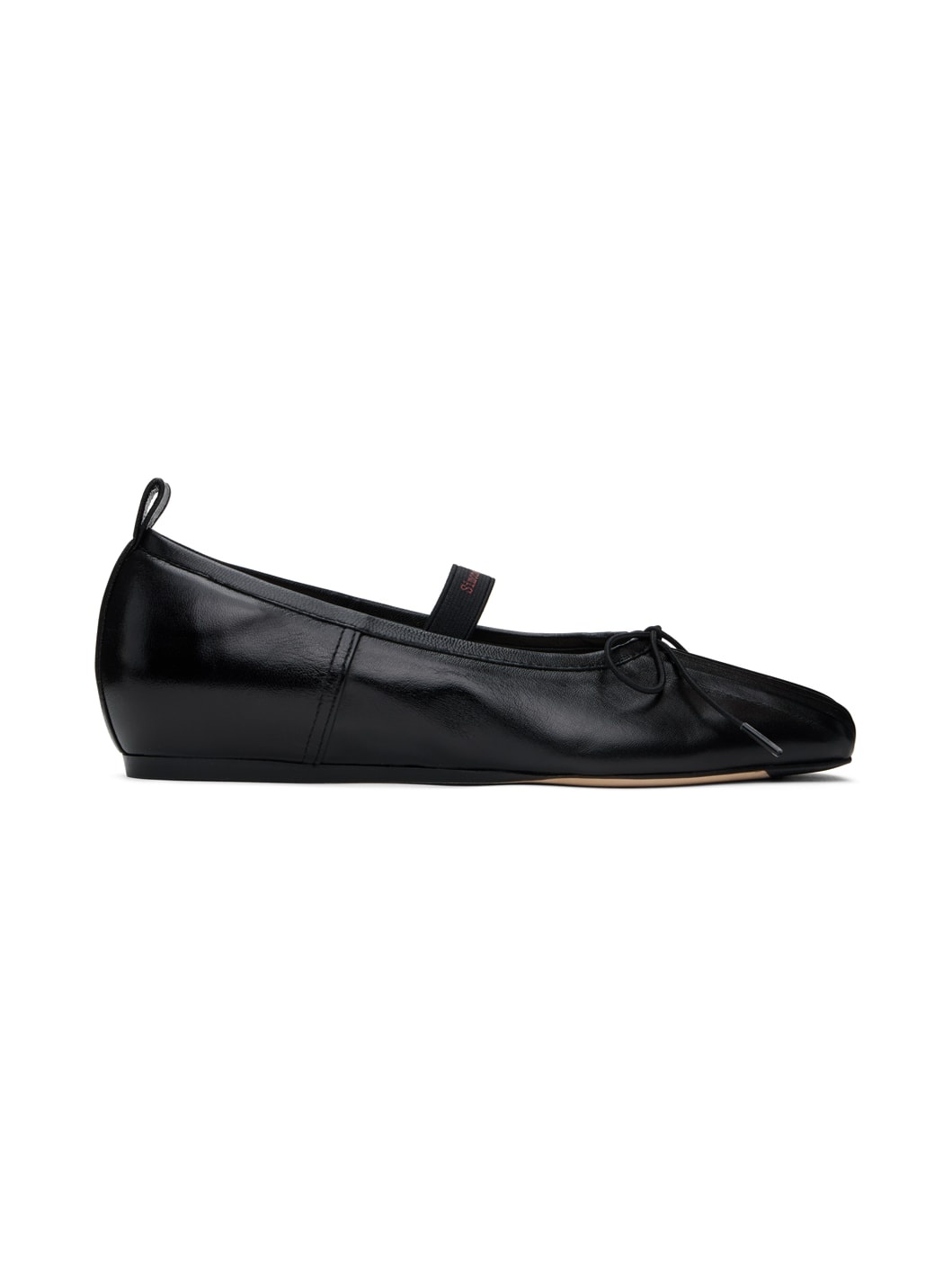 Black Classic Logo Band Ballerina Flats - 1