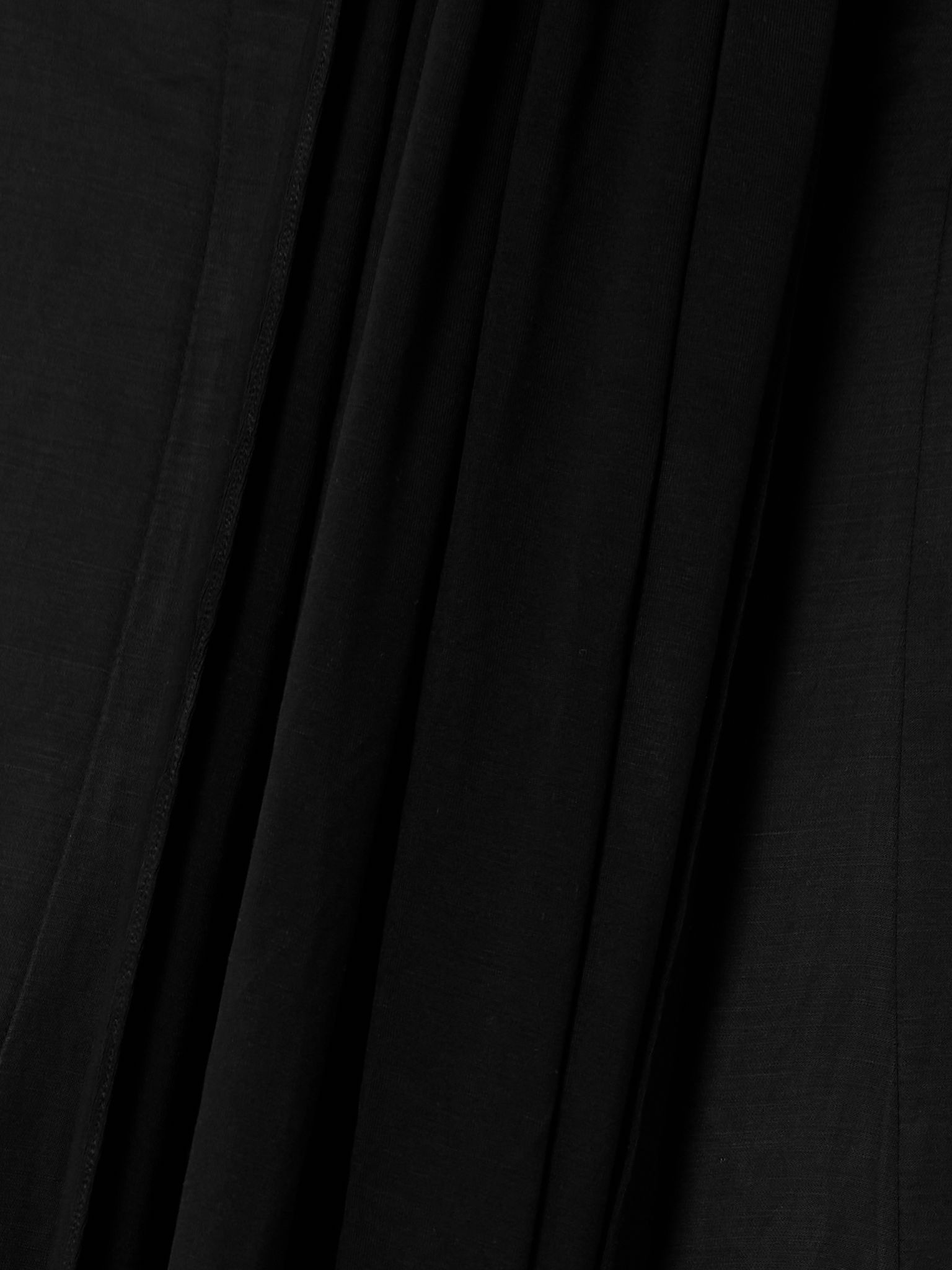 Off-the-shoulder voile and stretch-bamboo jersey midi dress Black - 4