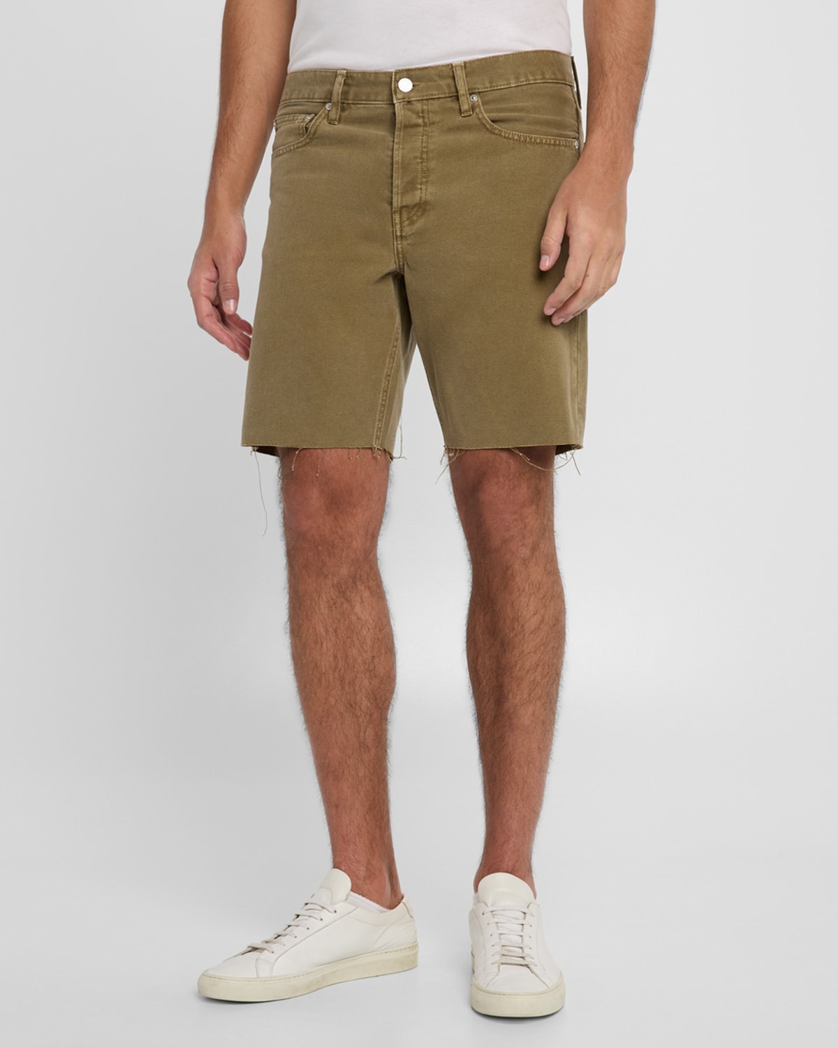 Men's Relaxed Raw Hem Shorts - 4