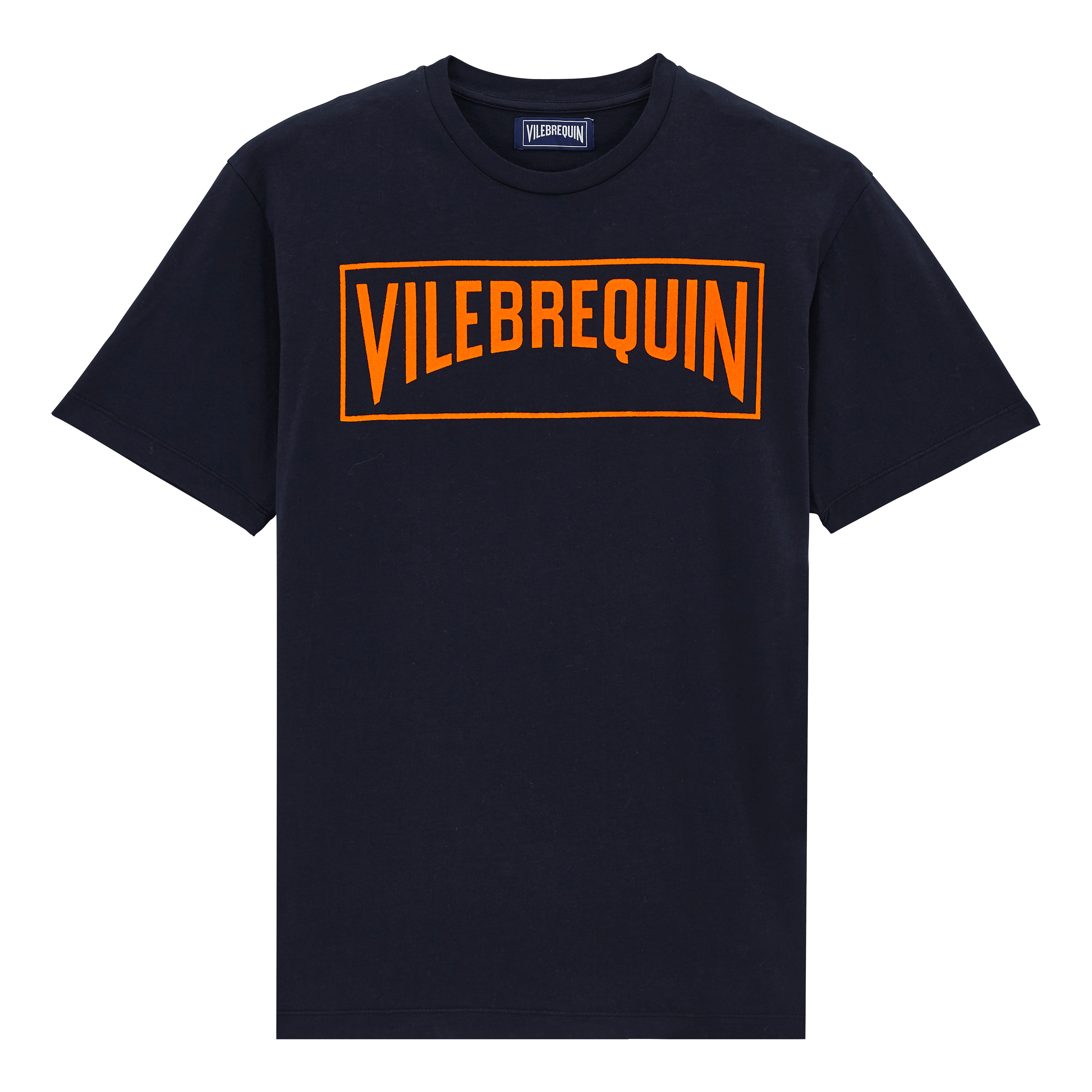 Men Cotton T-Shirt Vilebrequin Logo Flocked - 1
