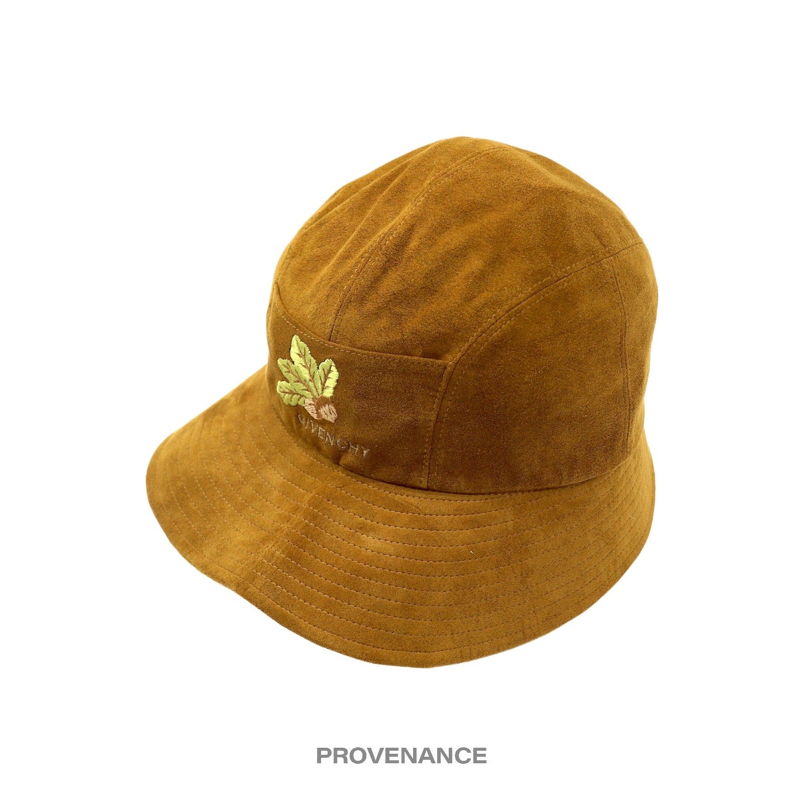 Givenchy Asymmetric Bucket Hat - Brown Acorn Microsuede - 2