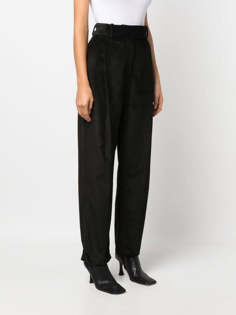 pleated corduroy trousers - 3