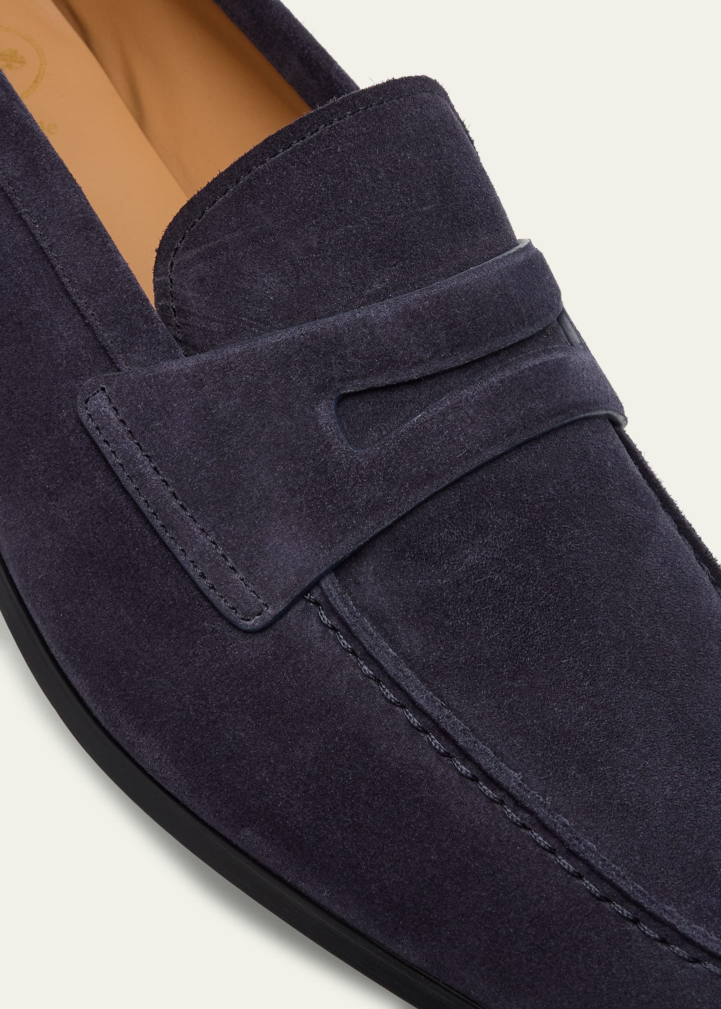 Men's Milton Suede Rubber-Sole Penny Loafers - 4