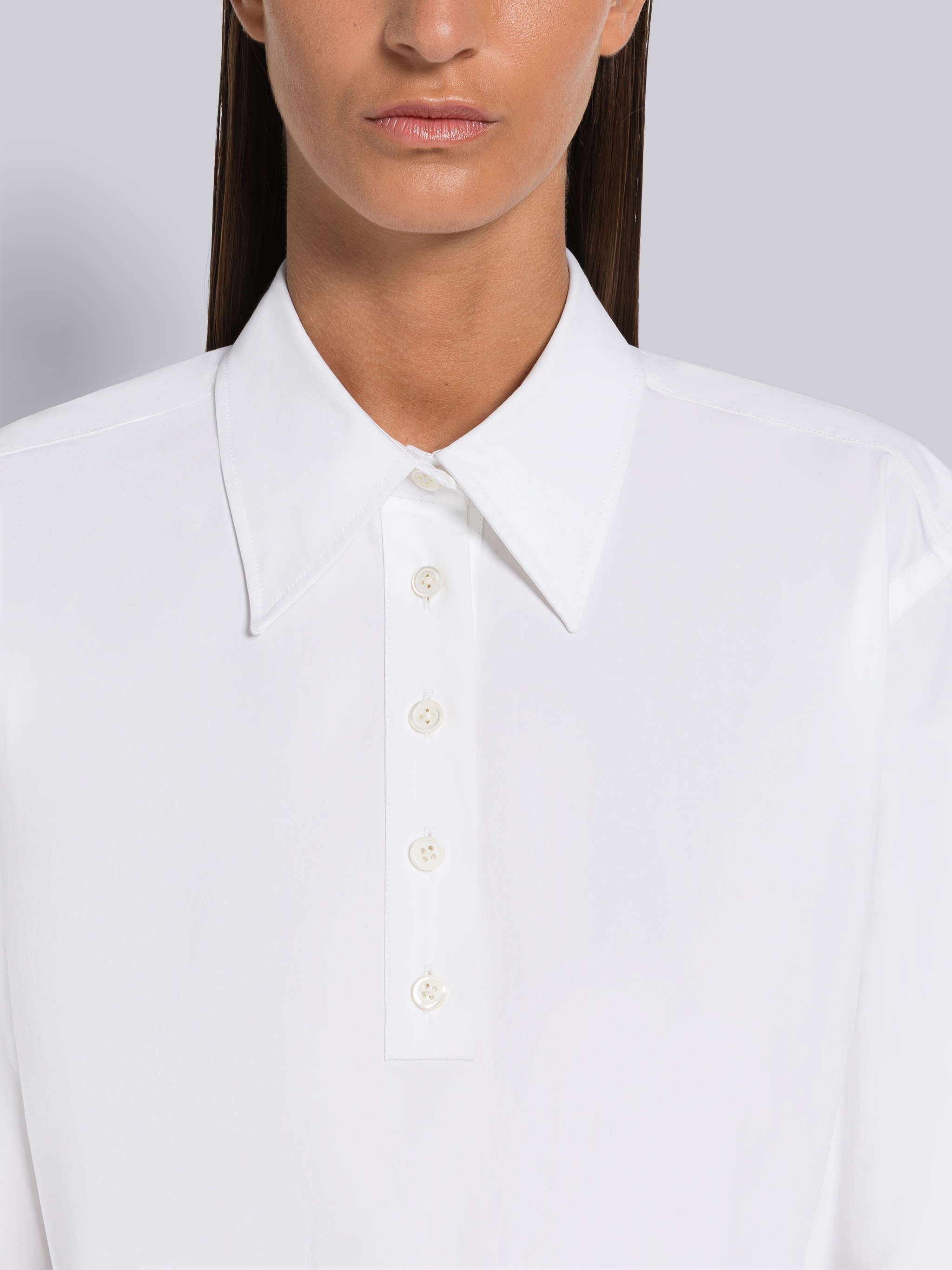 Heavy Poplin Asymmetric Pleated Bottom Dress - 5