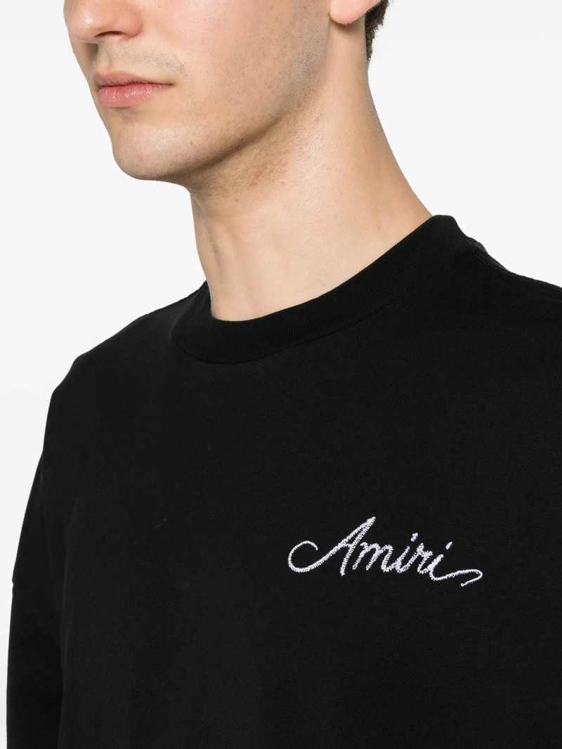 AMIRI Amiri Logo-embroidered Bandana-print T-shirt outlook