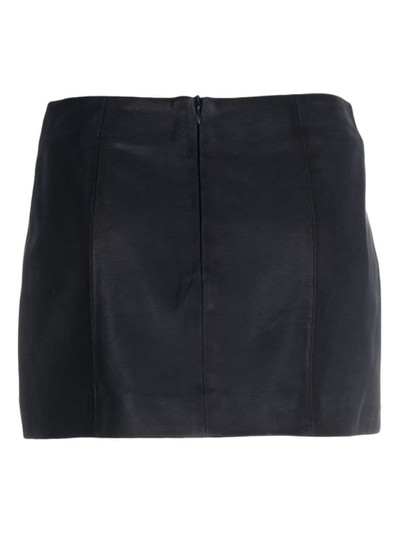 MANOKHI Lola biker leather miniskirt outlook