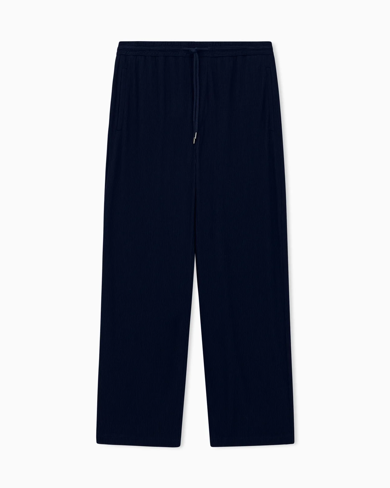 TROUSERS REGULAR FIT IN SEERSUCKER JERSEY WITH CASHMERE - 1
