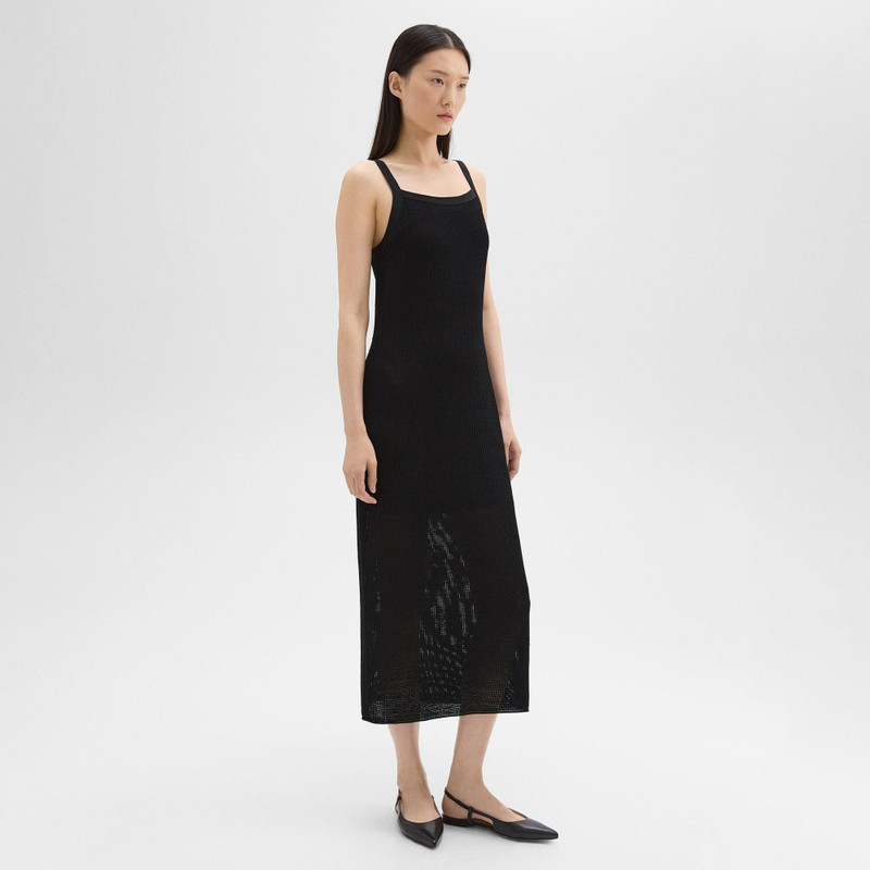 Pointelle Midi Dress in Crepe Knit 3