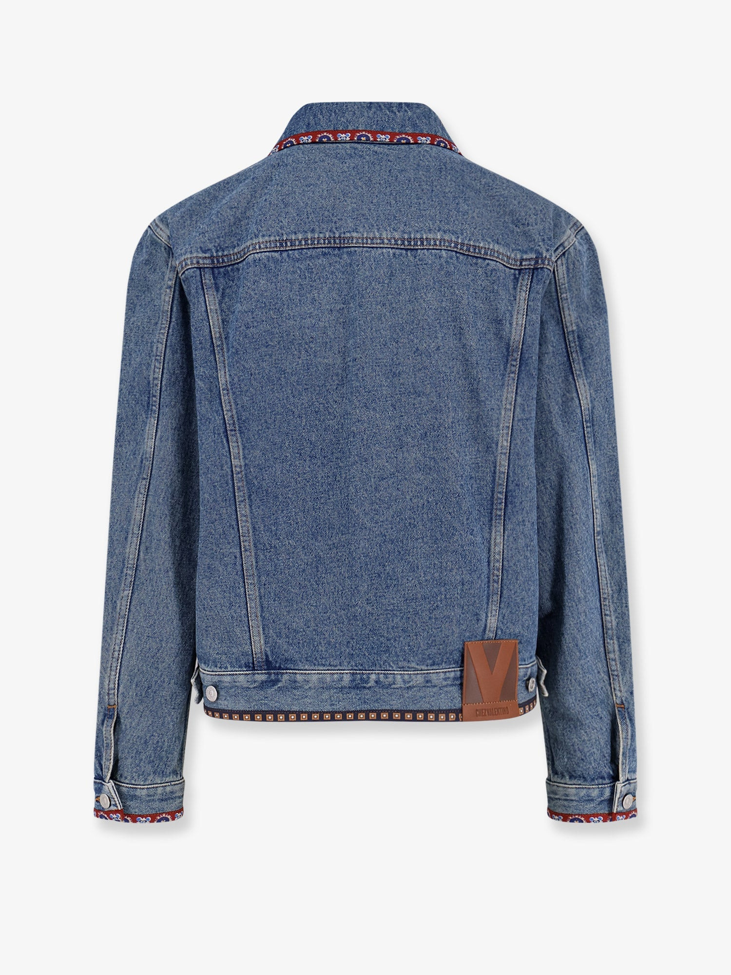 Valentino Denim Jacket With Multicolor Embroidery - 4