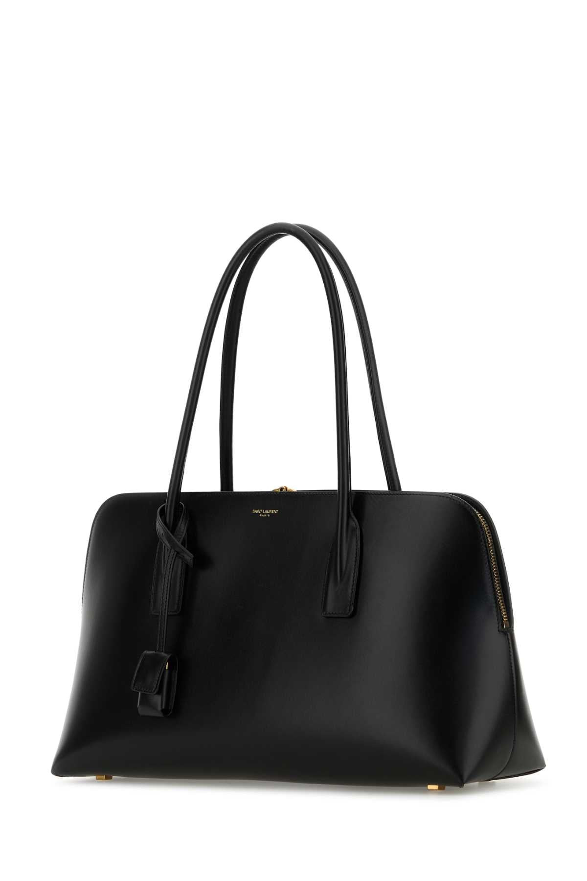 Saint Laurent Women Black Leather Shopping Bag - 2