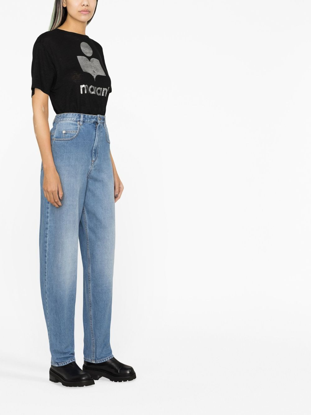 high-waisted boyfriend jeans - 3