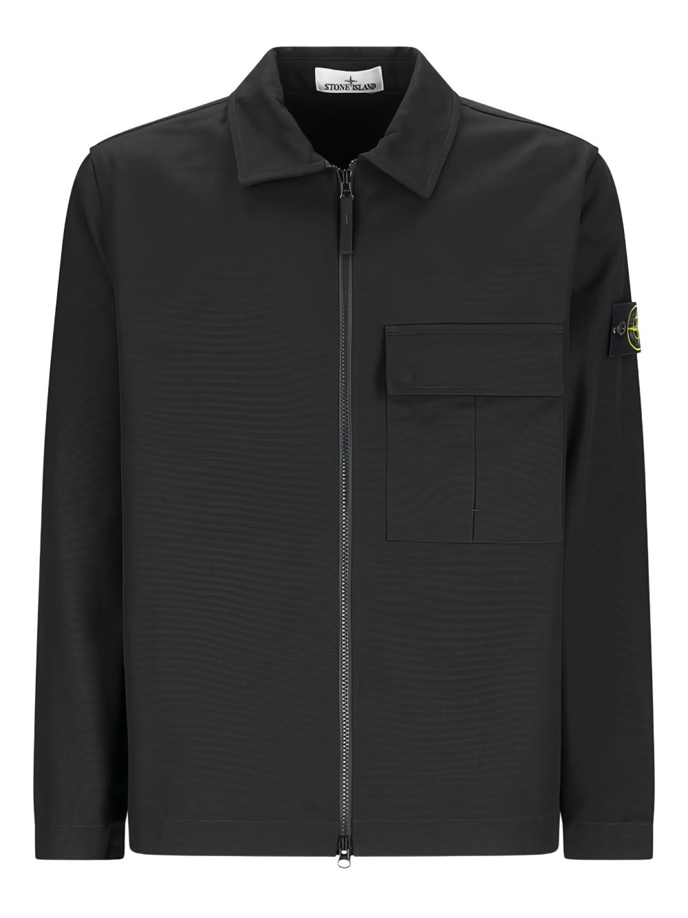 zip-fastening pocket shirt jacket - 1