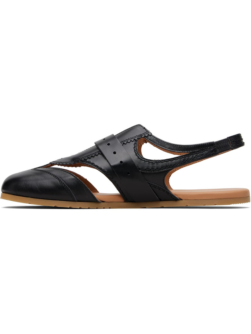 Dries Van Noten Black Leather Sandals outlook