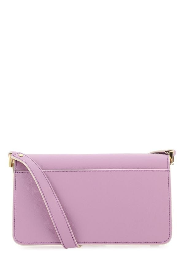 Lilac leather mini Trunk Soft shoulder bag - 4