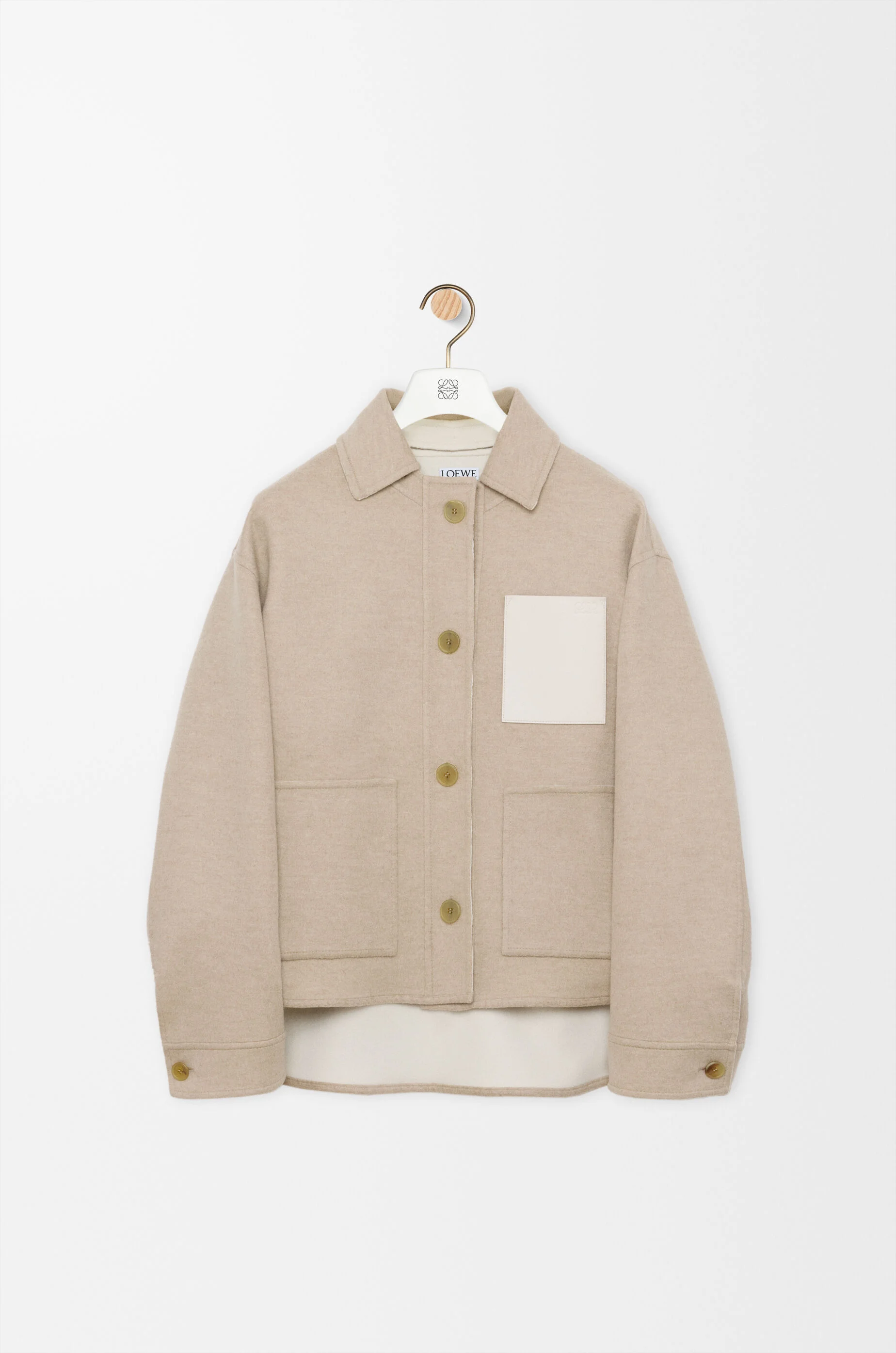 Workwear jacket in wool and cashmere - 1
