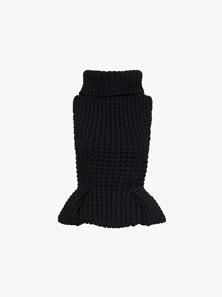 High-neck peplum wool jumper - 1