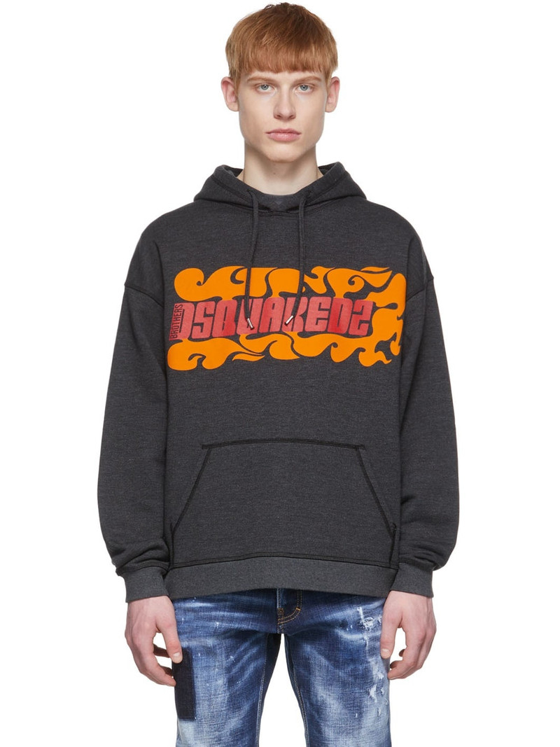 Grey Cotton Hoodie - 1