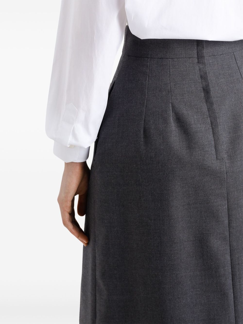 overlapping-panel midi skirt - 5
