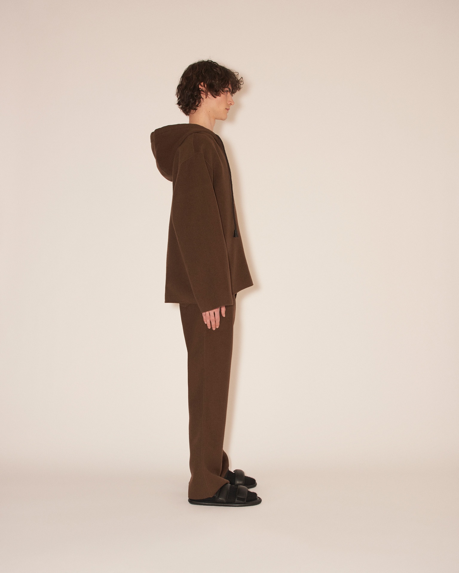 MOSHE - Light double wool smock - Soil - 3