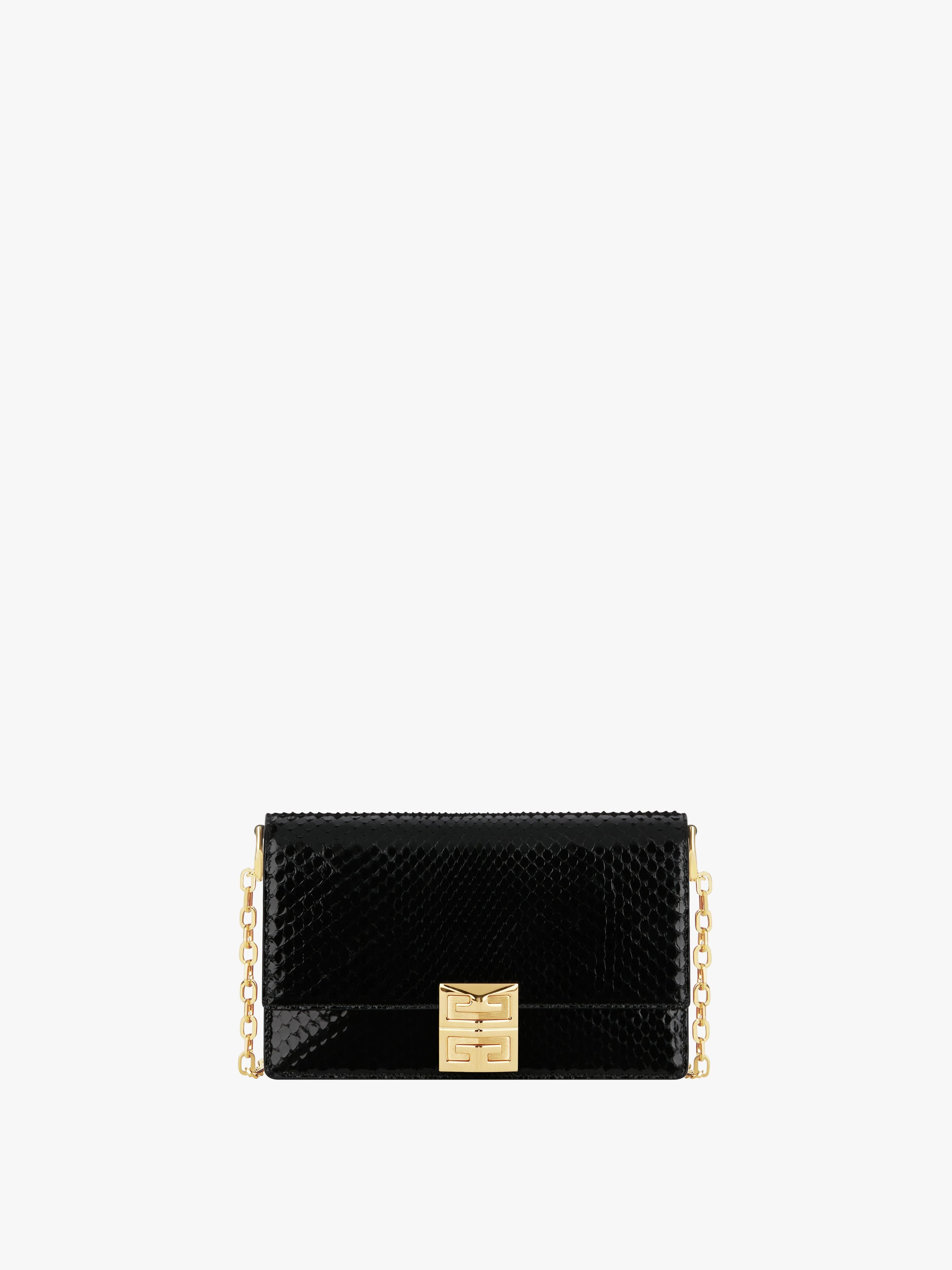 SMALL 4G BAG IN PYTHON WITH CHAIN - 1