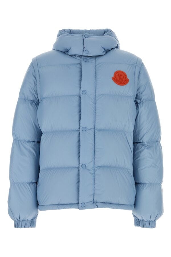 Moncler Man Light Blue Nylon Cyclone Down Jacket - 1