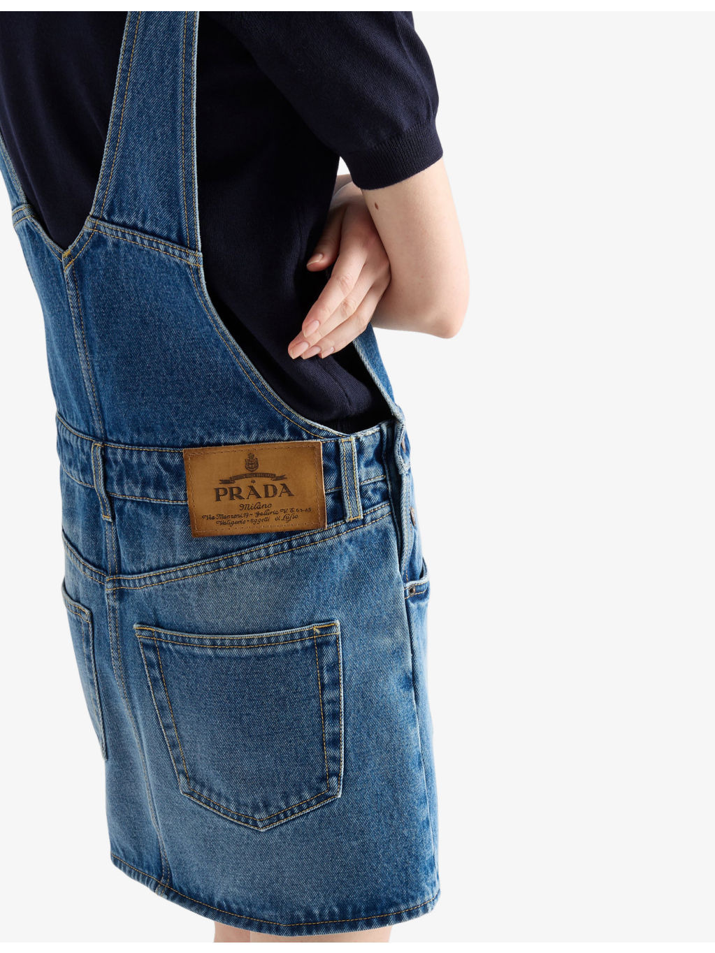 Bib Overall Denim Mini Dress - 5