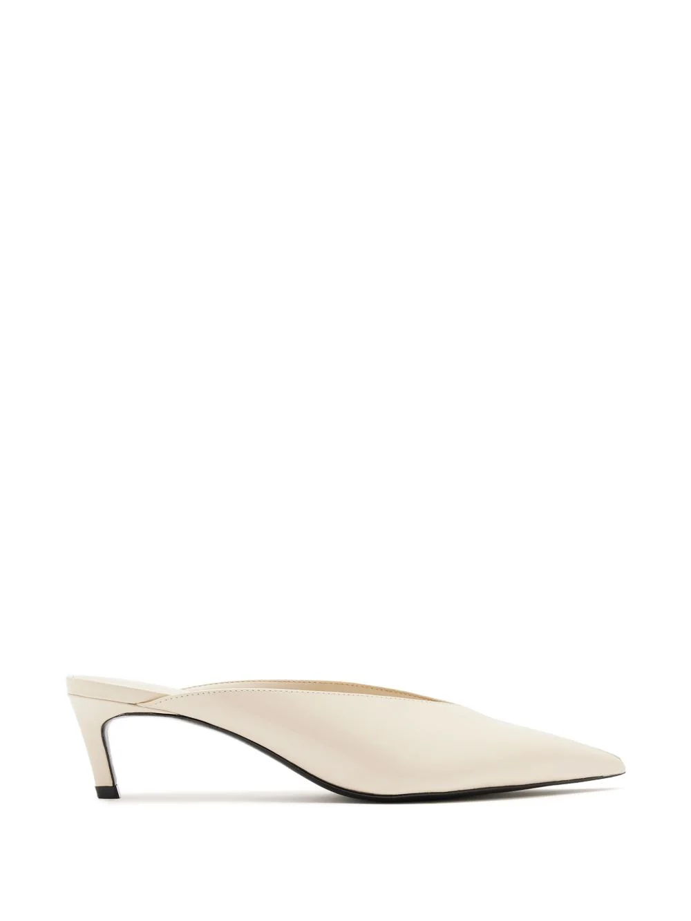pointed-toe leather mules - 1