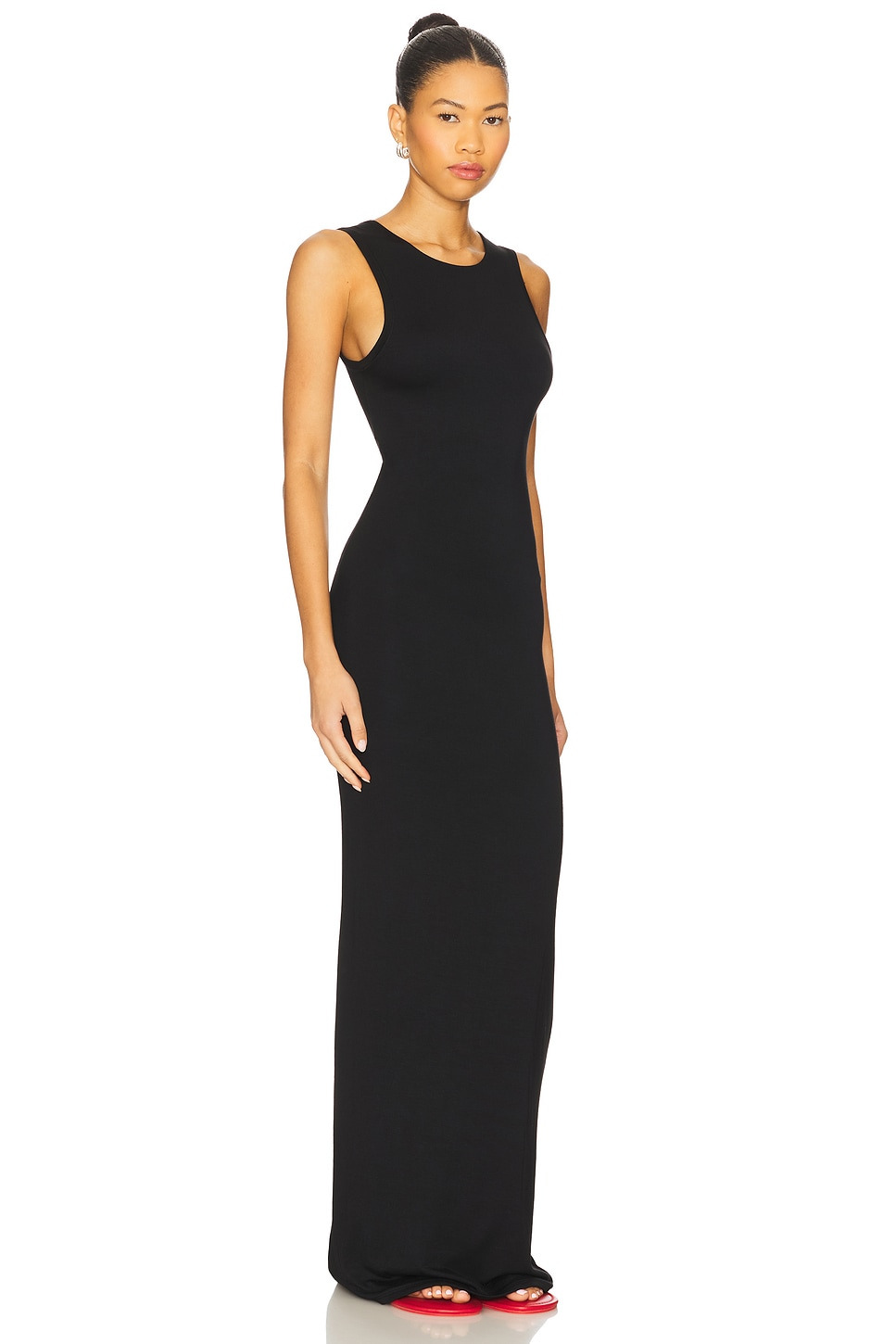 Sleeveless Crewneck Soft Jersey Maxi Dress - 2