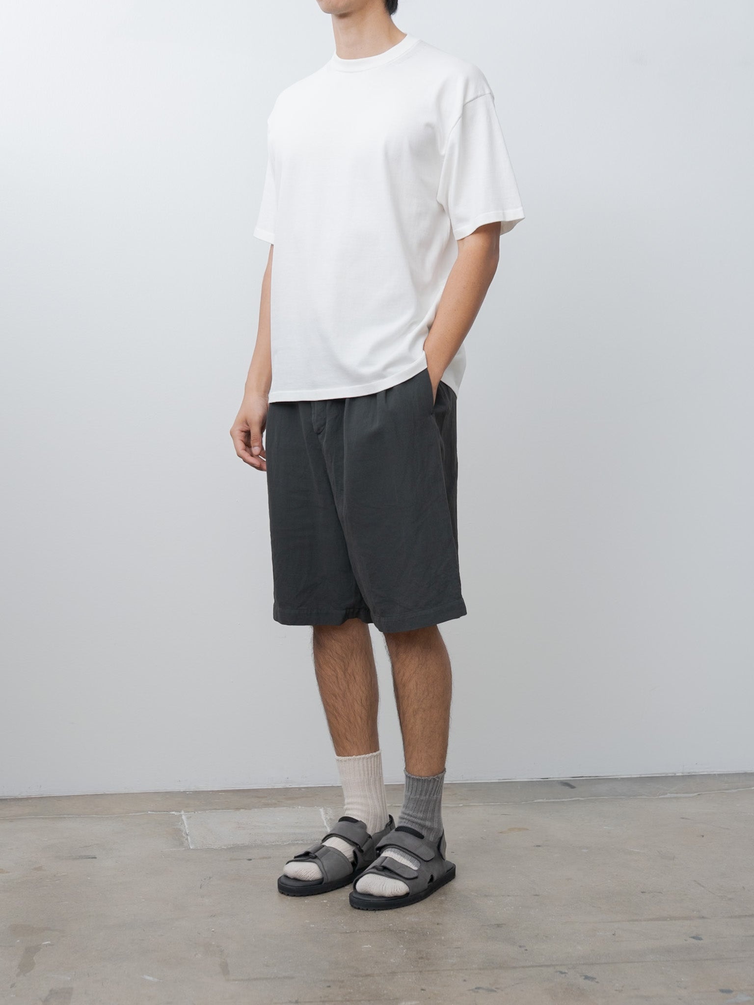 Fresca Knit Half Sleeve Crewneck Sweater - White - 4