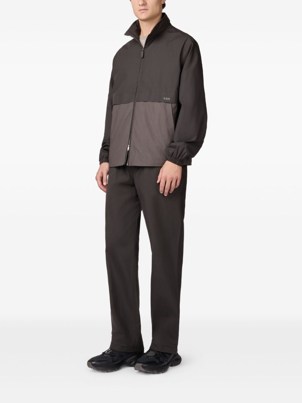 two-tone zip-up jacket - 2