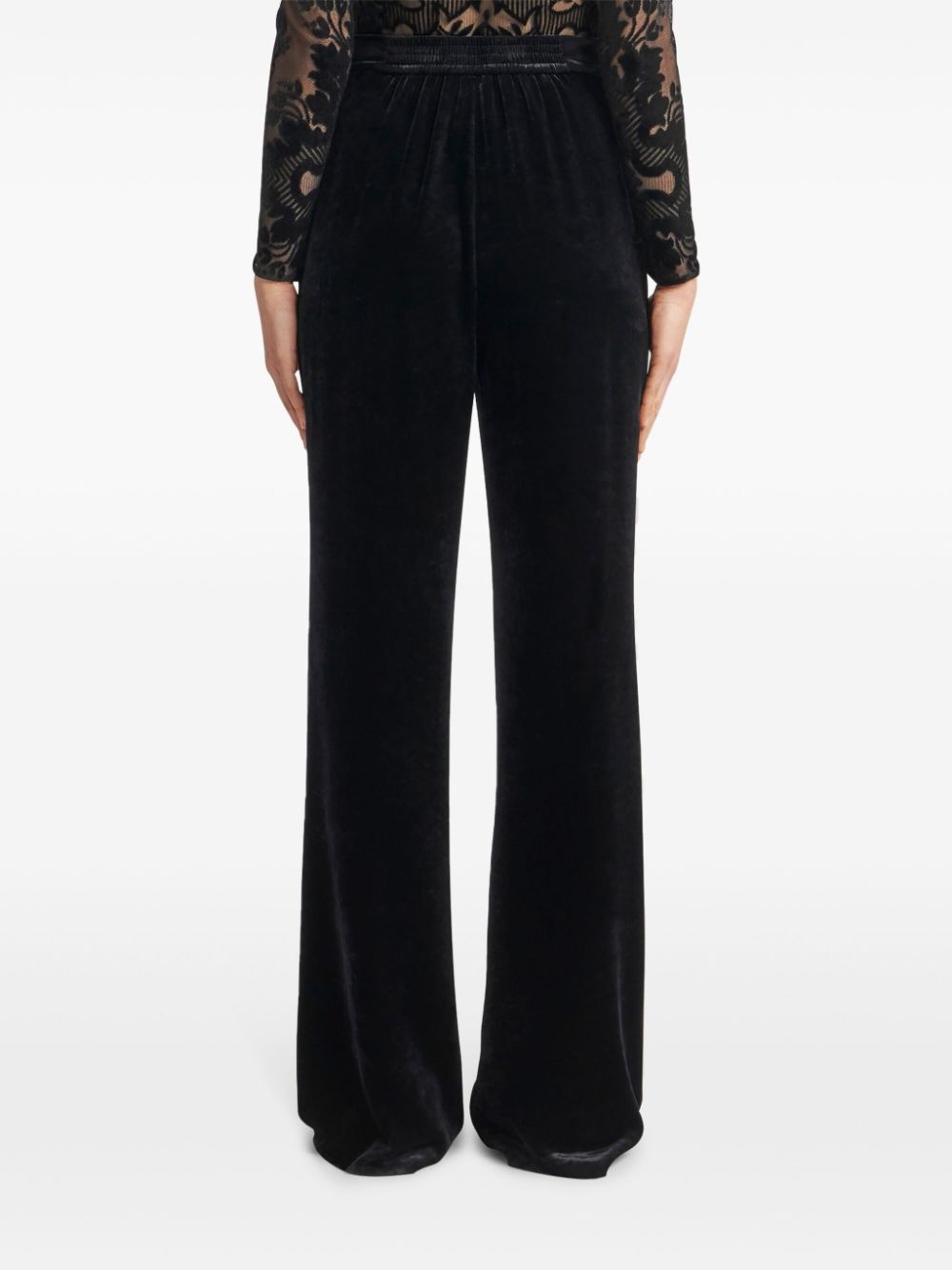 velvet palazzo trousers - 3