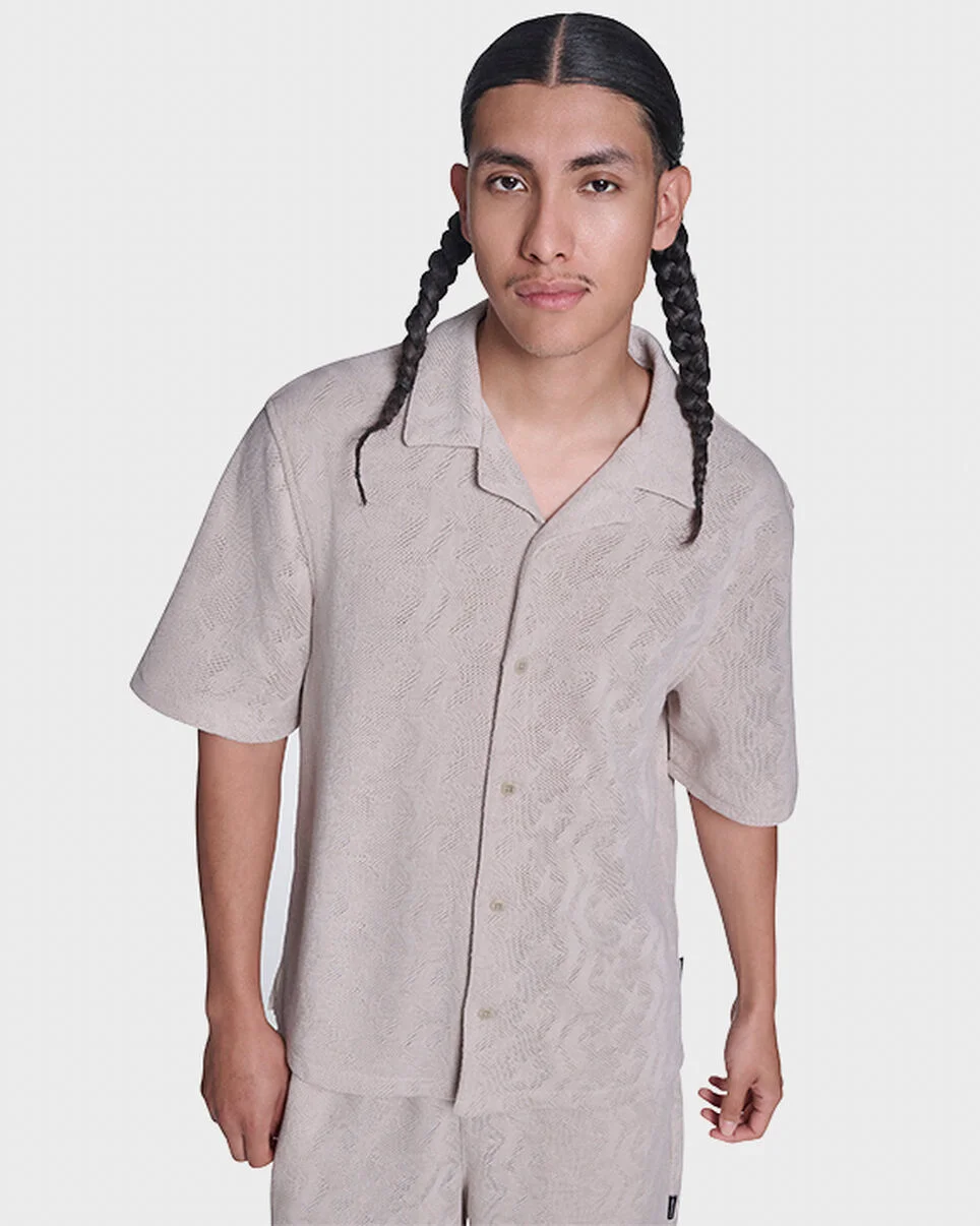 Chev Crochet Short-Sleeve Shirt - 1