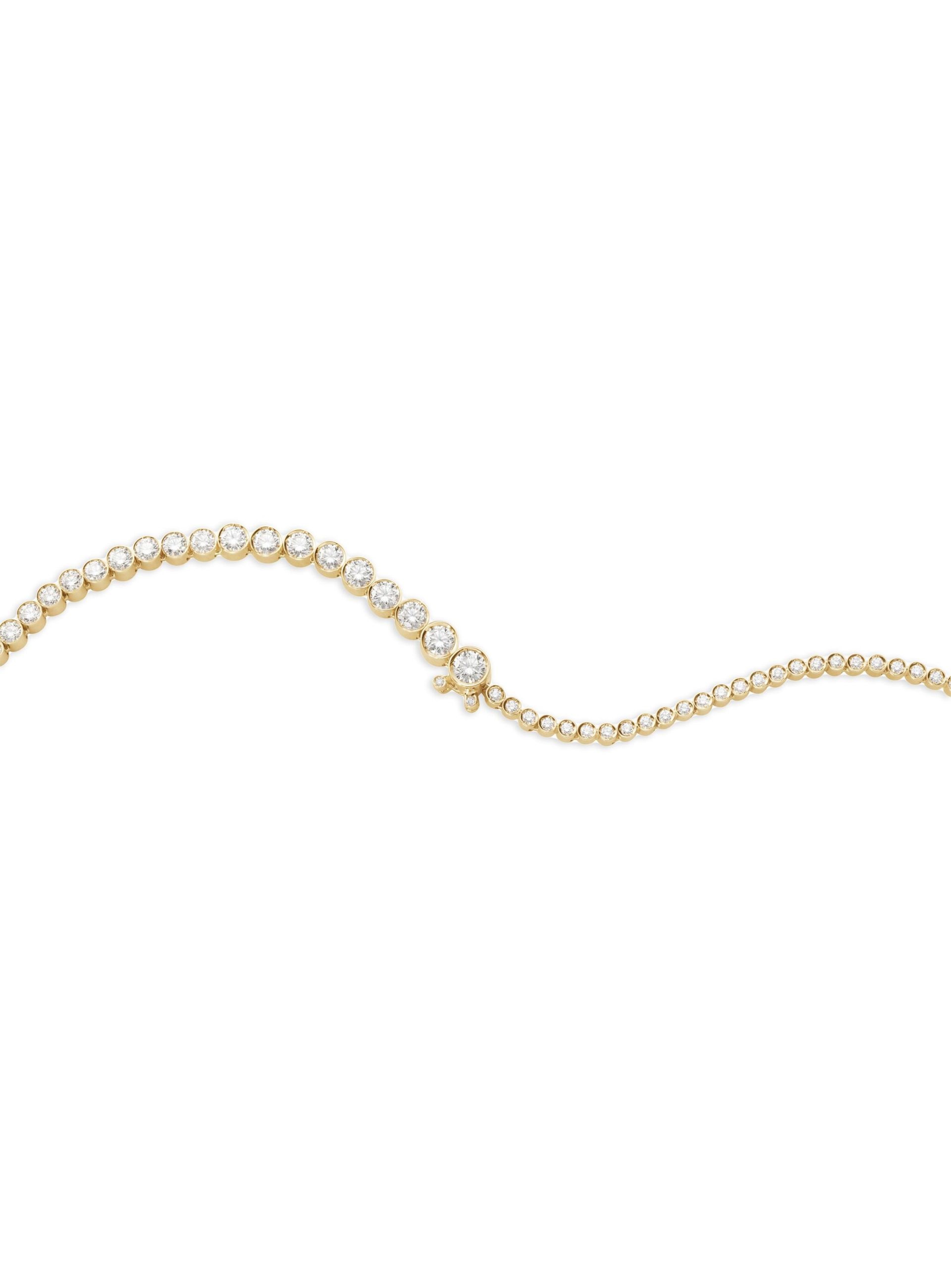 18kt yellow gold diamond necklace - 3