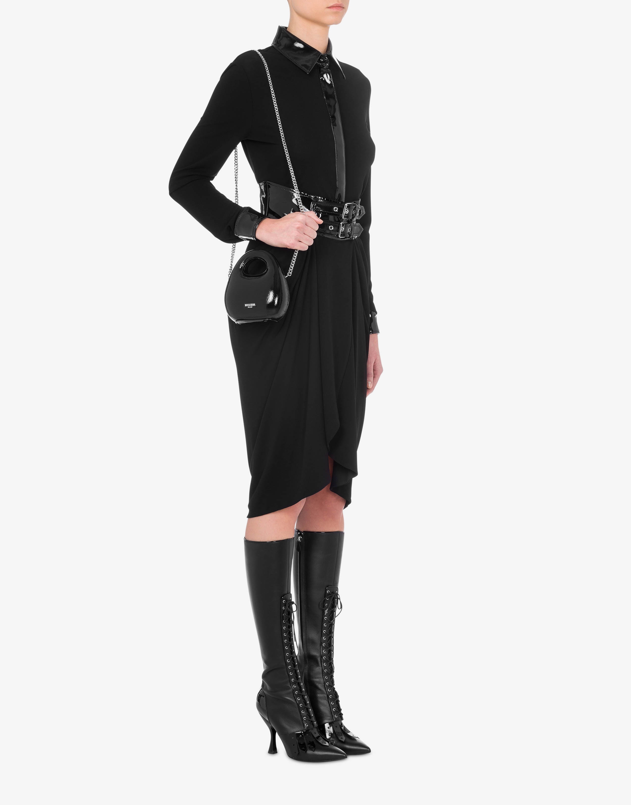 PATENT LEATHER MINI GUSSET BAG - 6