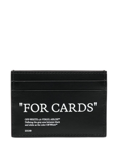Off-White Quote Bookish leather cardholder outlook