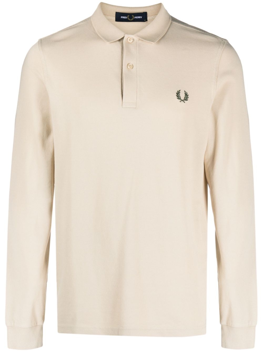 logo-embroidered cotton polo shirt - 1