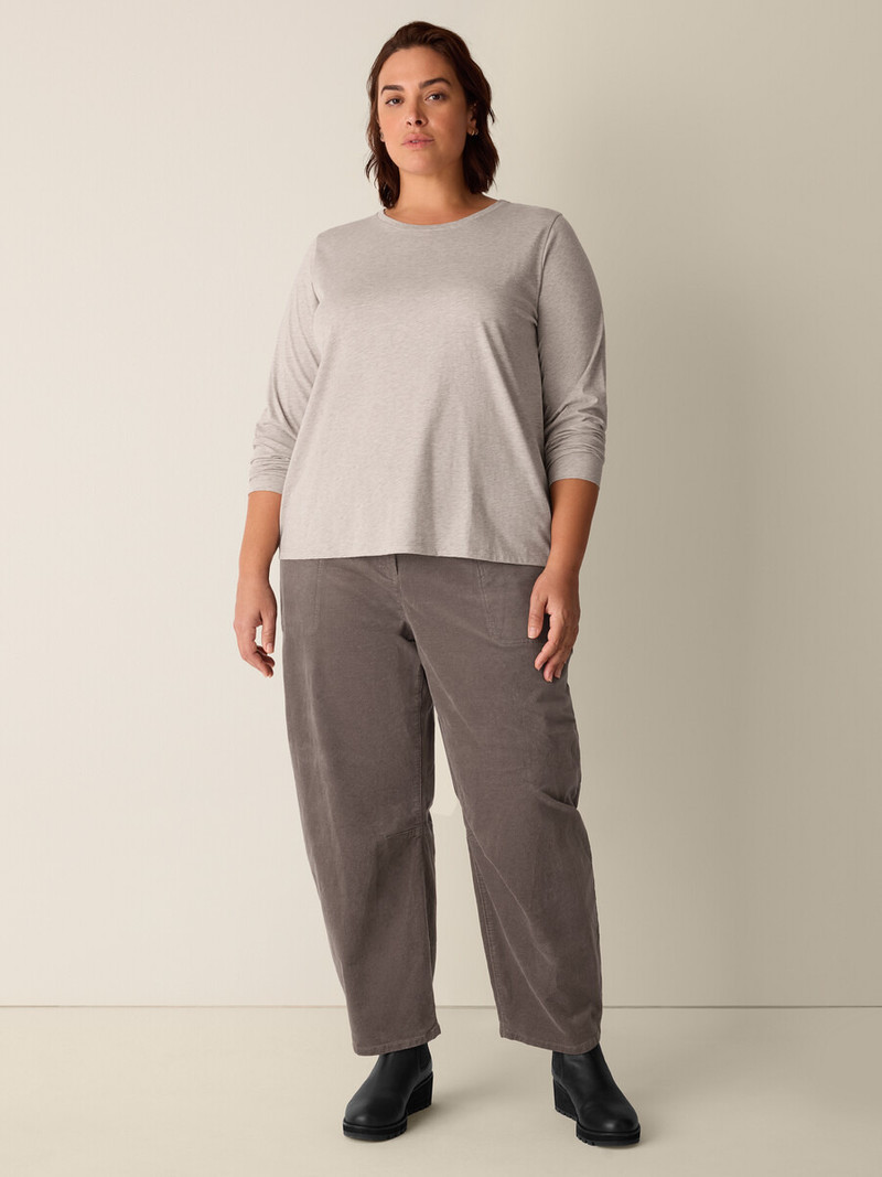 Mélange Fine Organic Cotton Jersey Round Neck Tee 6
