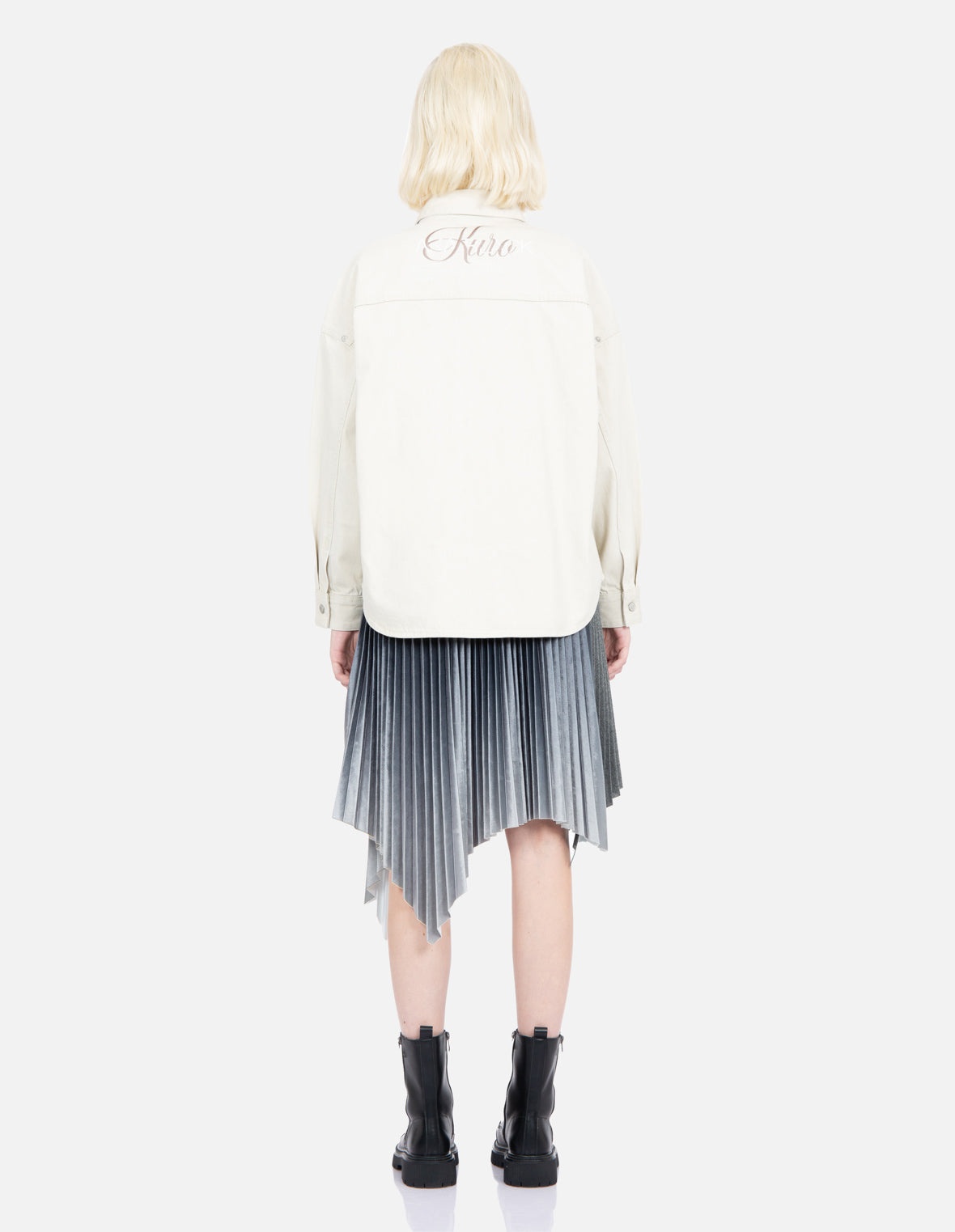 Logo Embroidered Denim Shirt - 5