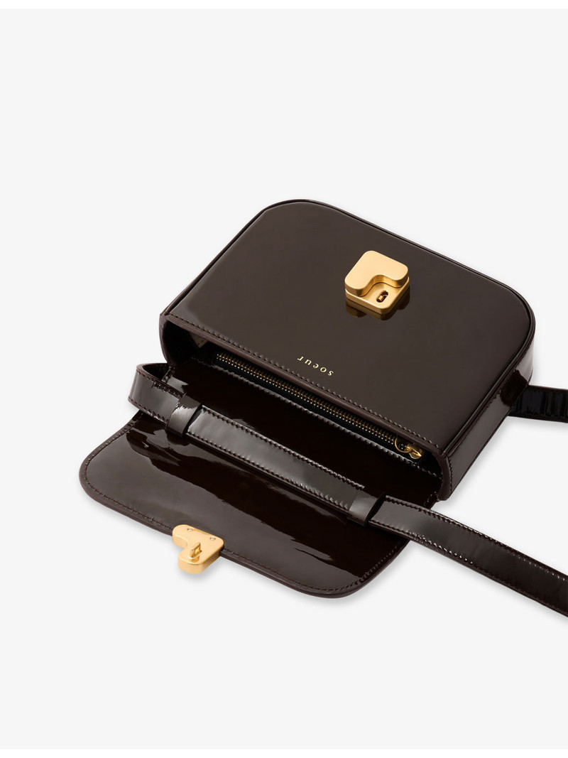 soeur Bell Very Mini Patent-Leather Cross Body Bag outlook