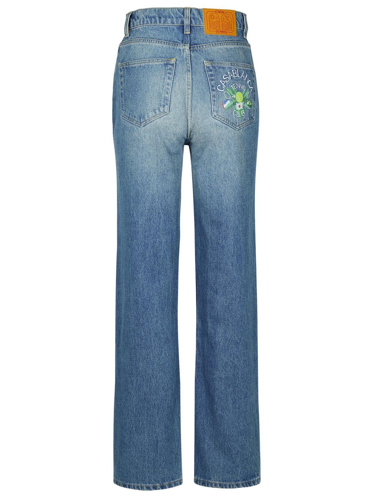 Casablanca Light Blue Denim Cotton Jeans Woman - 3